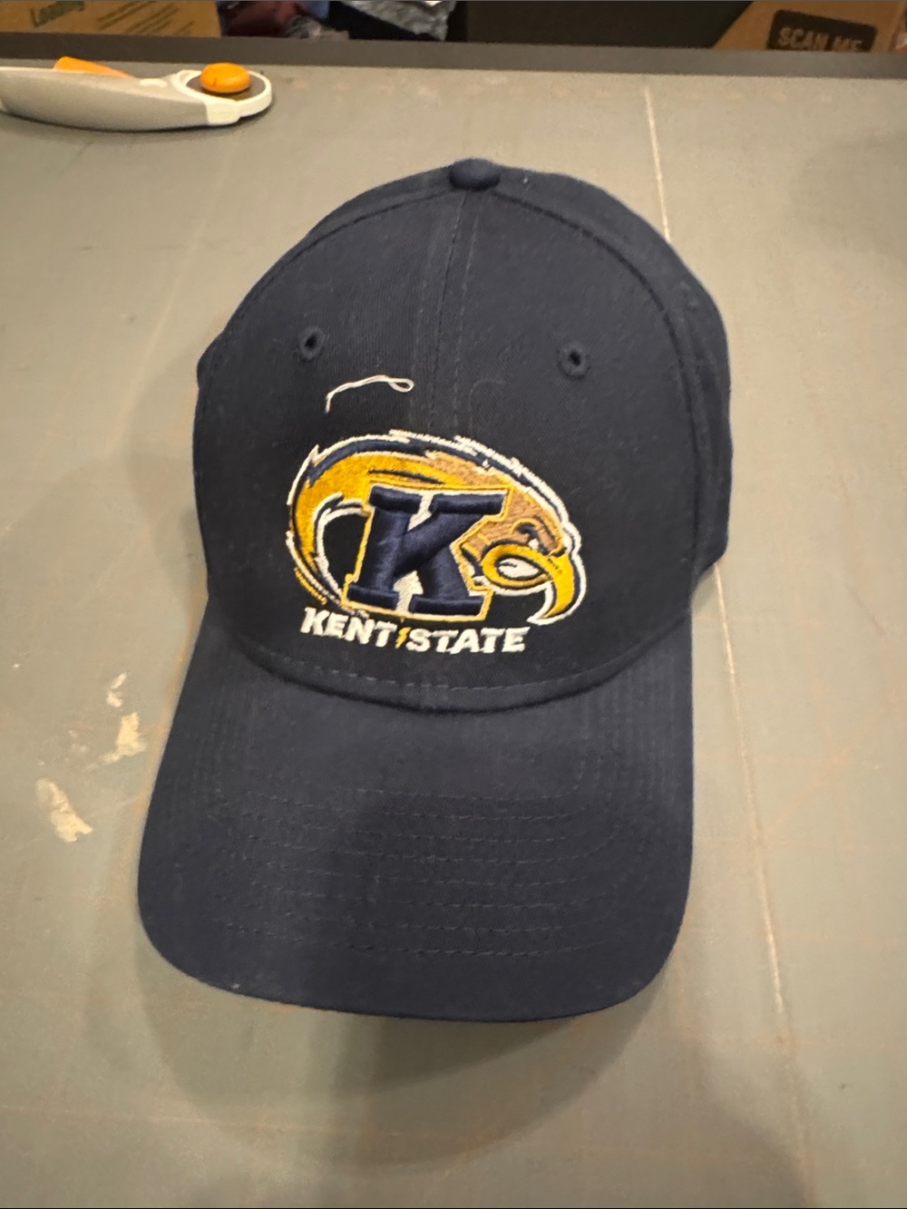 9 Forty New Era Kent State Navy and Gold Embroidered Baseball Hat
